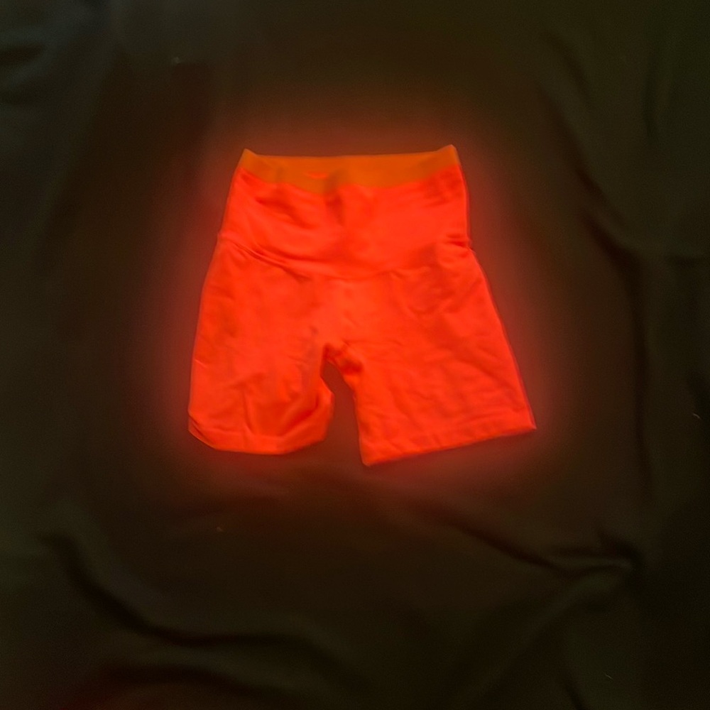 Orange biker shorts
